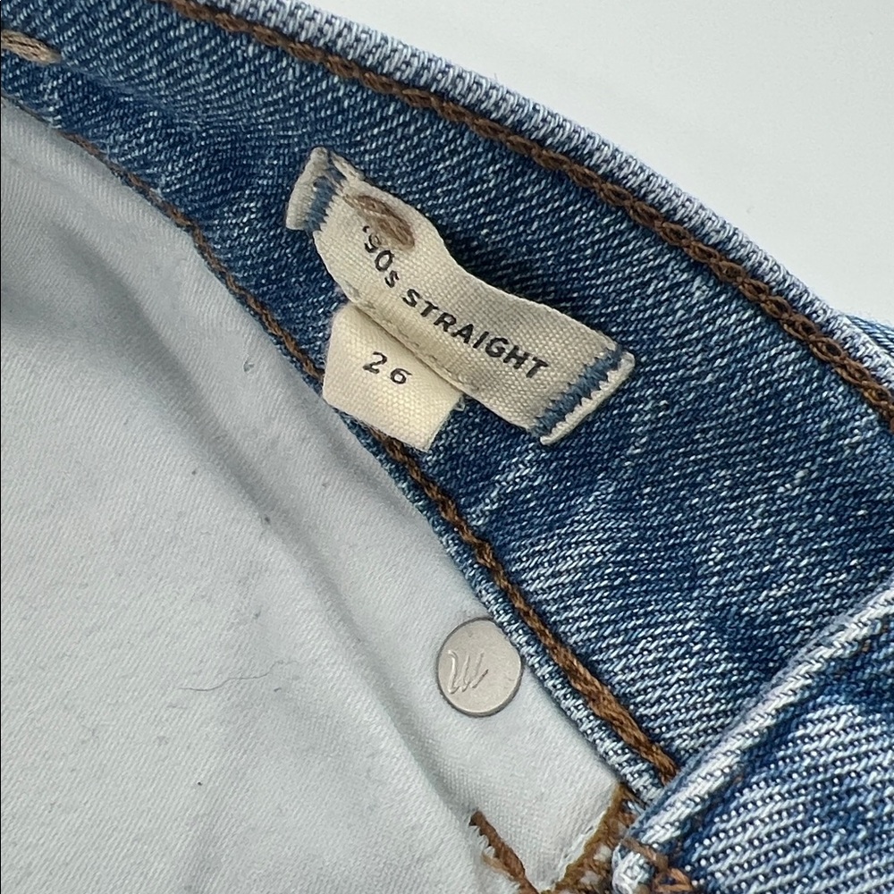 Madewell the‎ 90s straight High-Rise Jeans closet staple capsule wardrobe clean - Picture 3 of 10